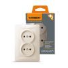 Розетка Videx BINERA 2ая кремовая (VF-BNSK2-CR) изображение 4