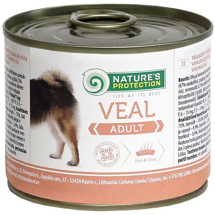 Консервы для собак Nature's Protection Adult Veal 200 г (KIK24518)