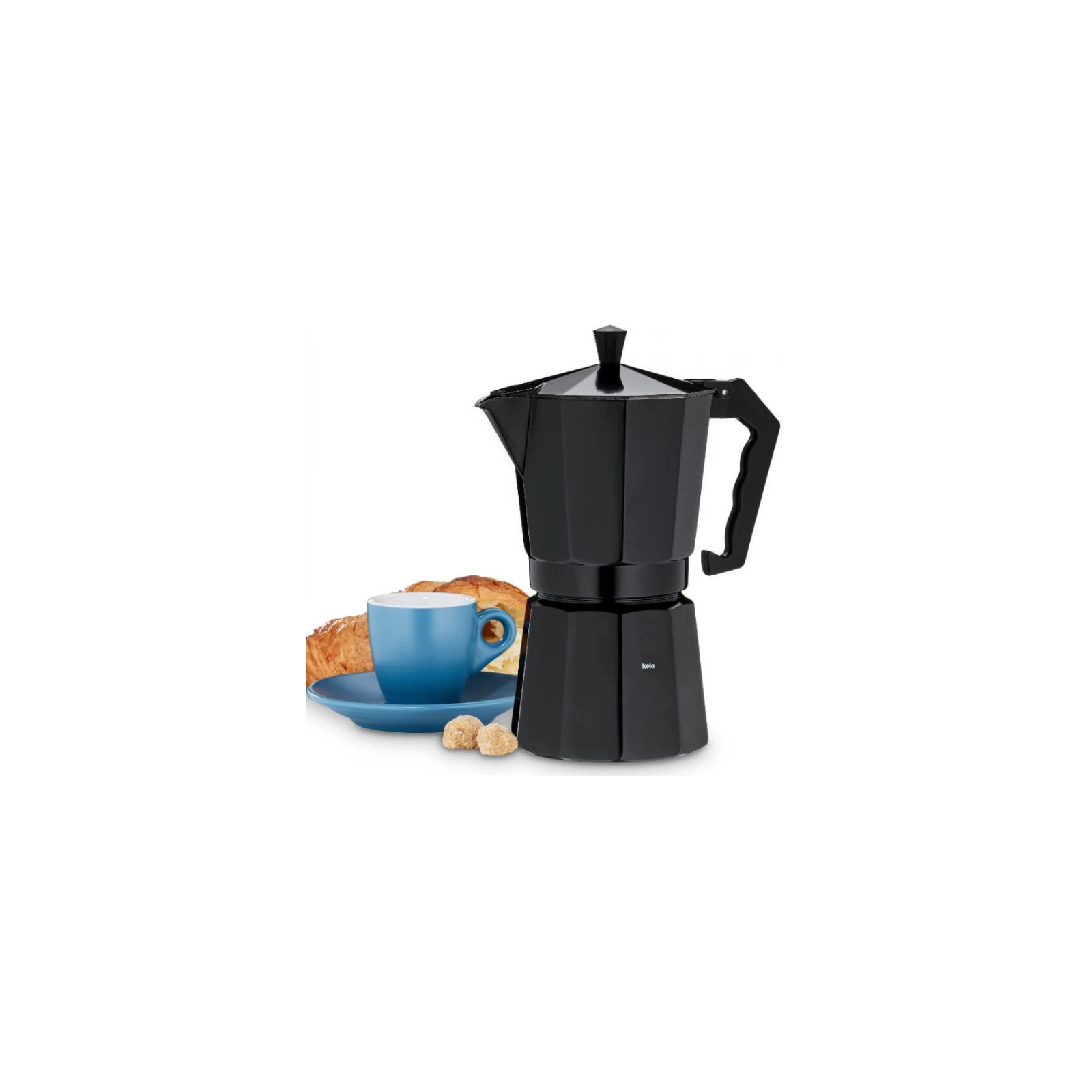 Гейзерная кофеварка Kela Italia 150 мл 3 Cap Black (10553) изображение 2