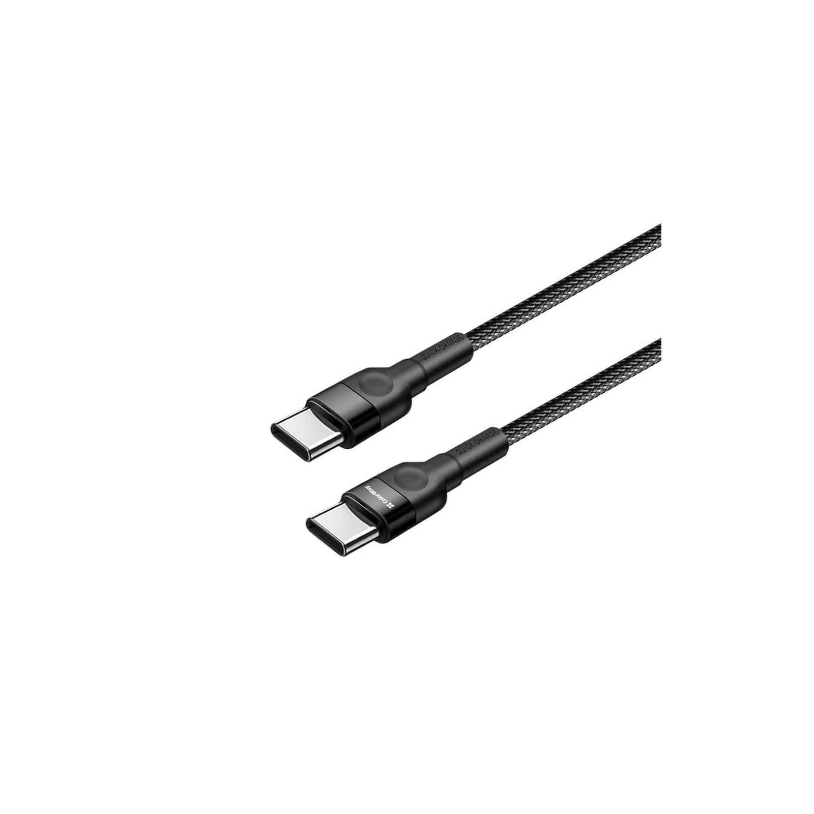 Дата кабель USB-C to USB-C 0.3m 3А black ColorWay (CW-CBPDCC054-BK) зображення 5