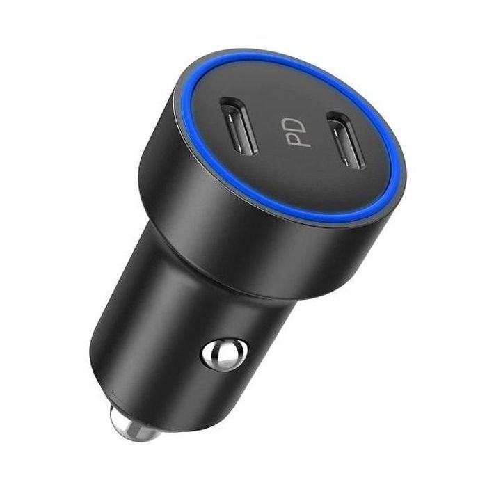 Зарядний пристрій Choetech car 2хUSB-C 40W PD black (С0054-BK)