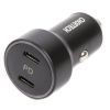 Зарядний пристрій Choetech car 2хUSB-C 40W PD black (С0054-BK) зображення 2