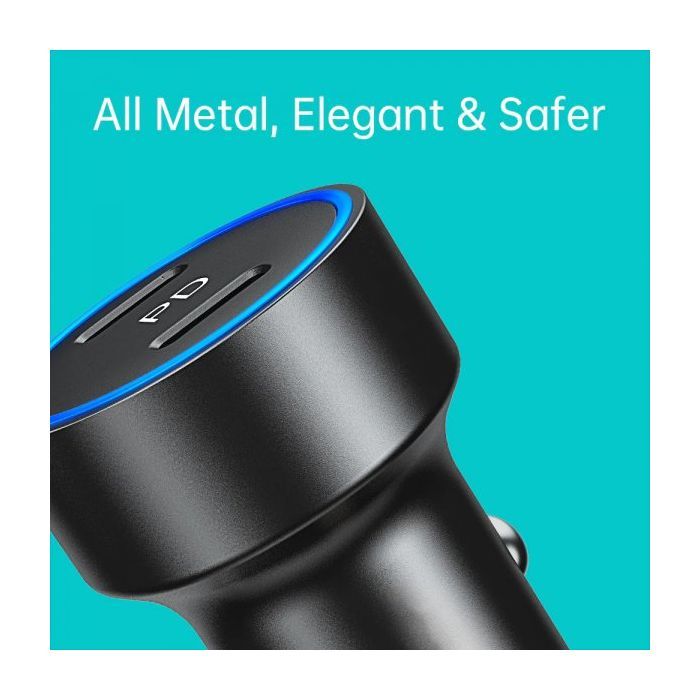 Зарядний пристрій Choetech car 2хUSB-C 40W PD black (С0054-BK) зображення 5