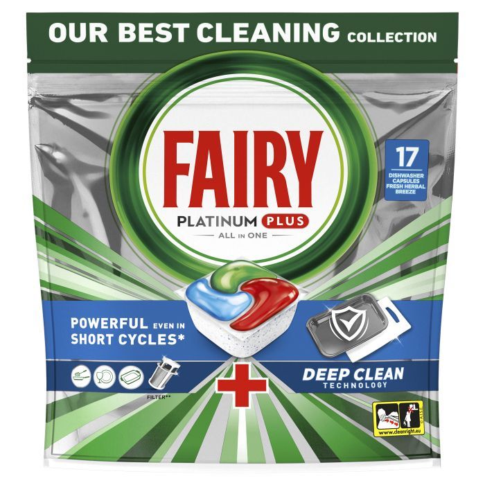 Таблетки для посудомоечных машин Fairy Platinum Plus All in One Fresh Herbal Breeze 17 шт. (8006540728772) изображение 2