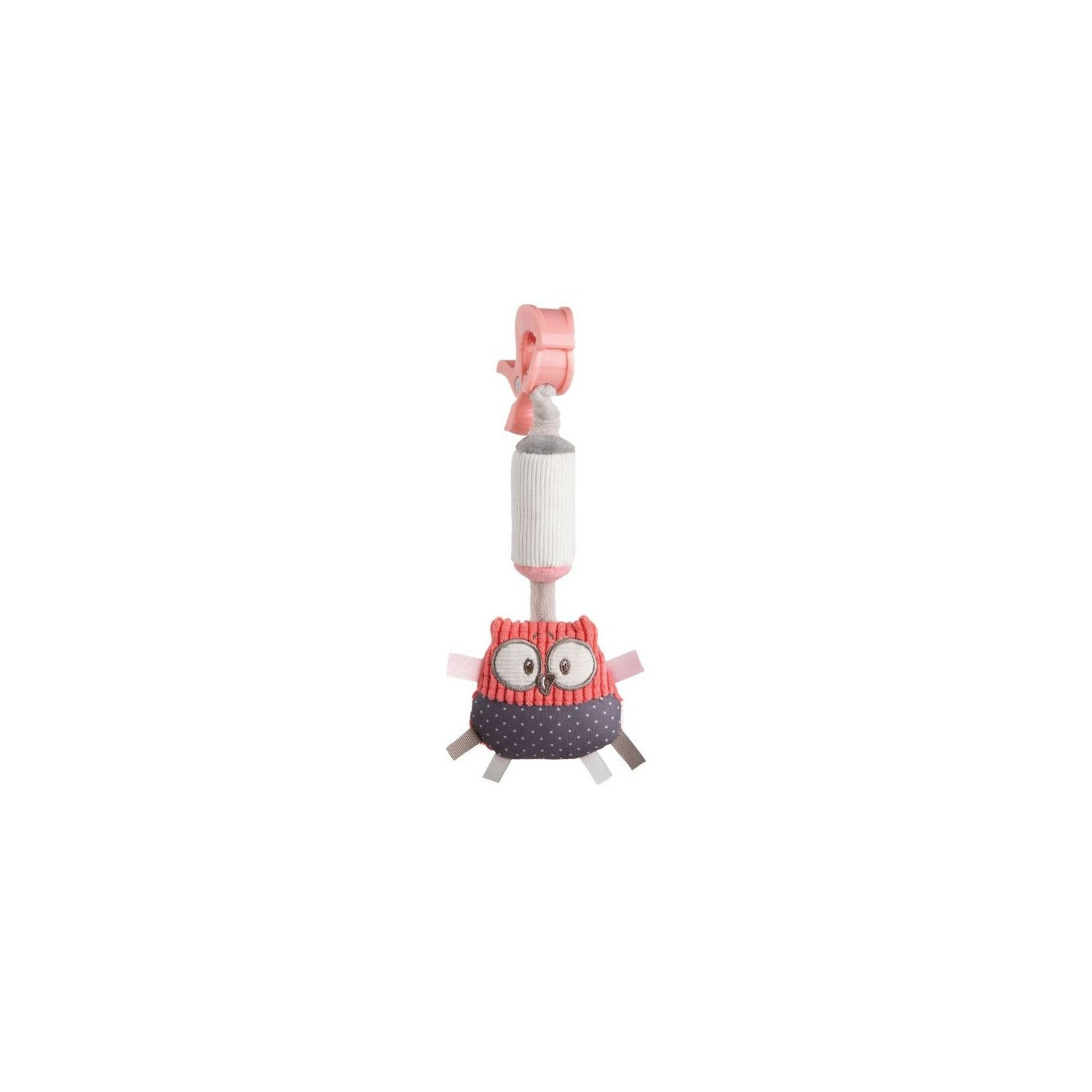 Погремушка Canpol плюшевая с колокольчиком Pastel Friends коралловая (68/066_cor)