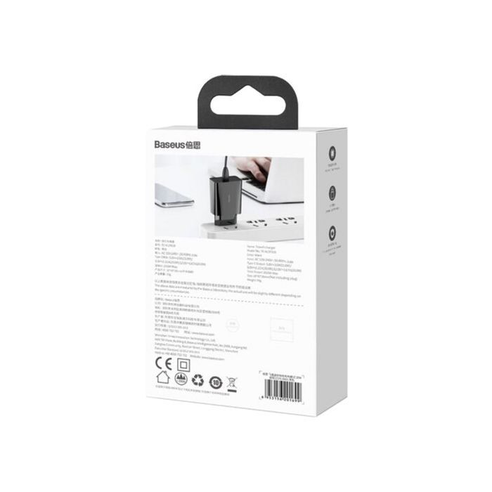 Зарядний пристрій Baseus Speed Mini Quick Charger Black (CCFS-SN01) зображення 8