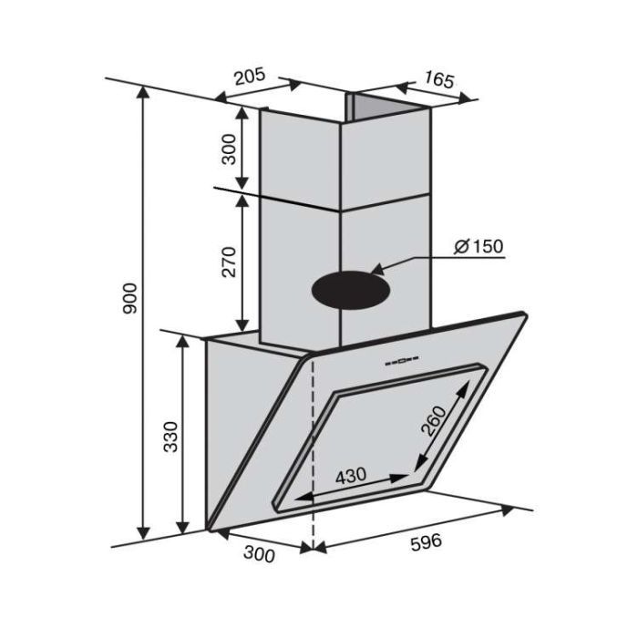Витяжка кухонна Ventolux TIVOLI 60 BK (950) PB зображення 6