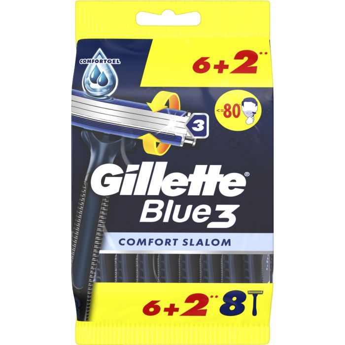 Бритва Gillette Blue 3 Comfort Slalom 8 шт. (8006540808764) изображение 2