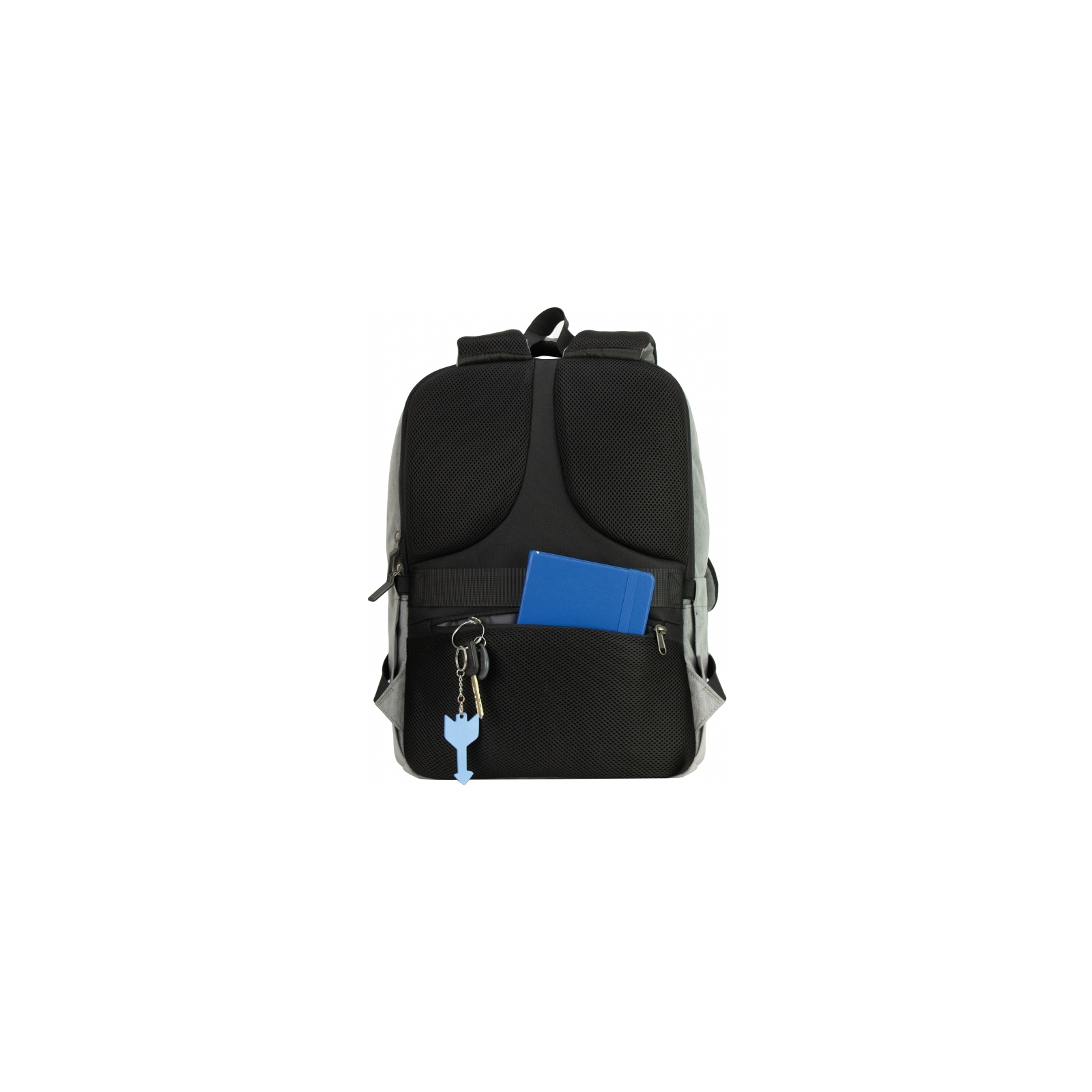 Рюкзак шкільний Optima 17.5" USB Techno чоловічий 0.7 кг 16-25 л Чорний з виділеними елементами (O97593-02) зображення 2