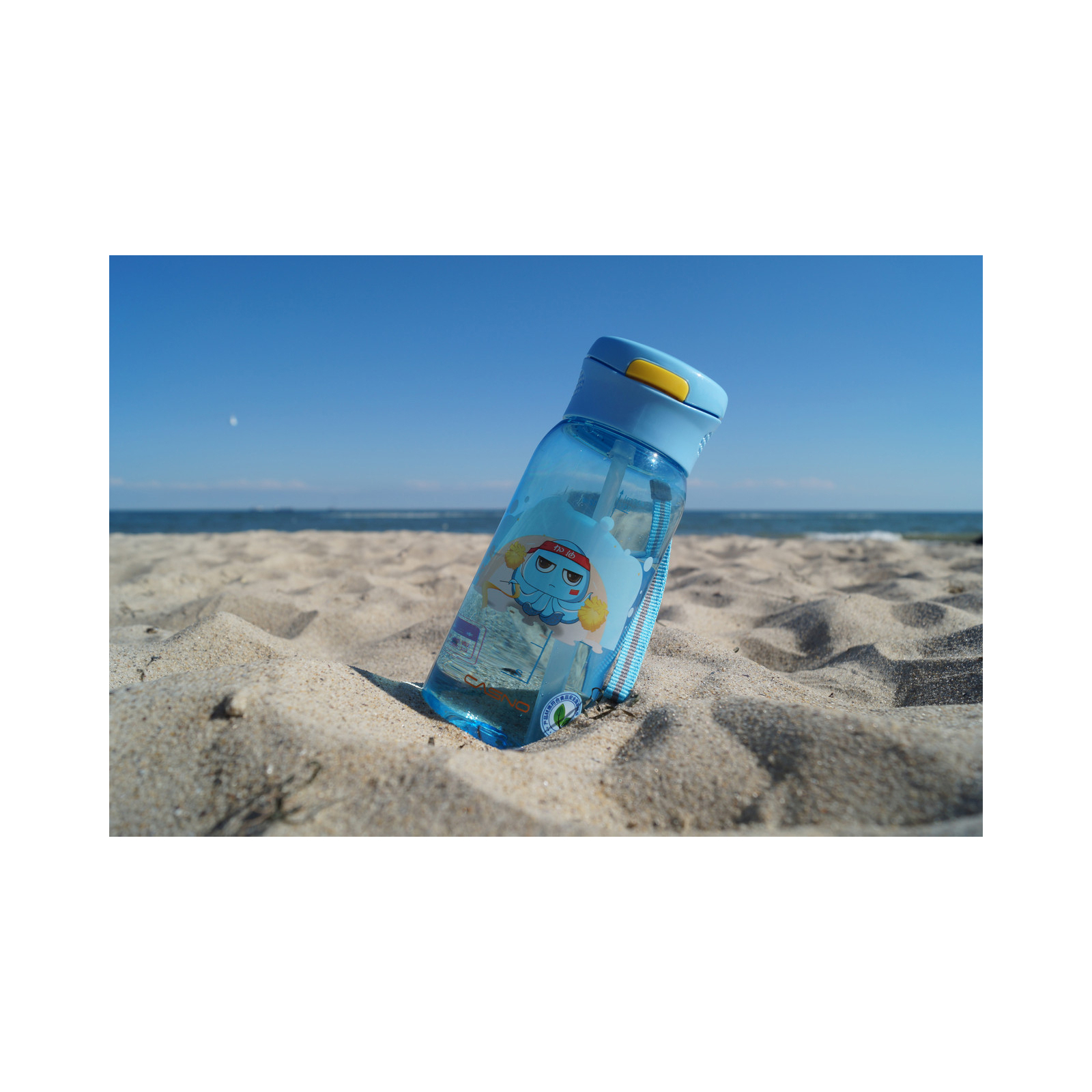Пляшка для води Casno 400 мл KXN-1195 Блакитна Діно з соломинкою (KXN-1195_Dino) зображення 5