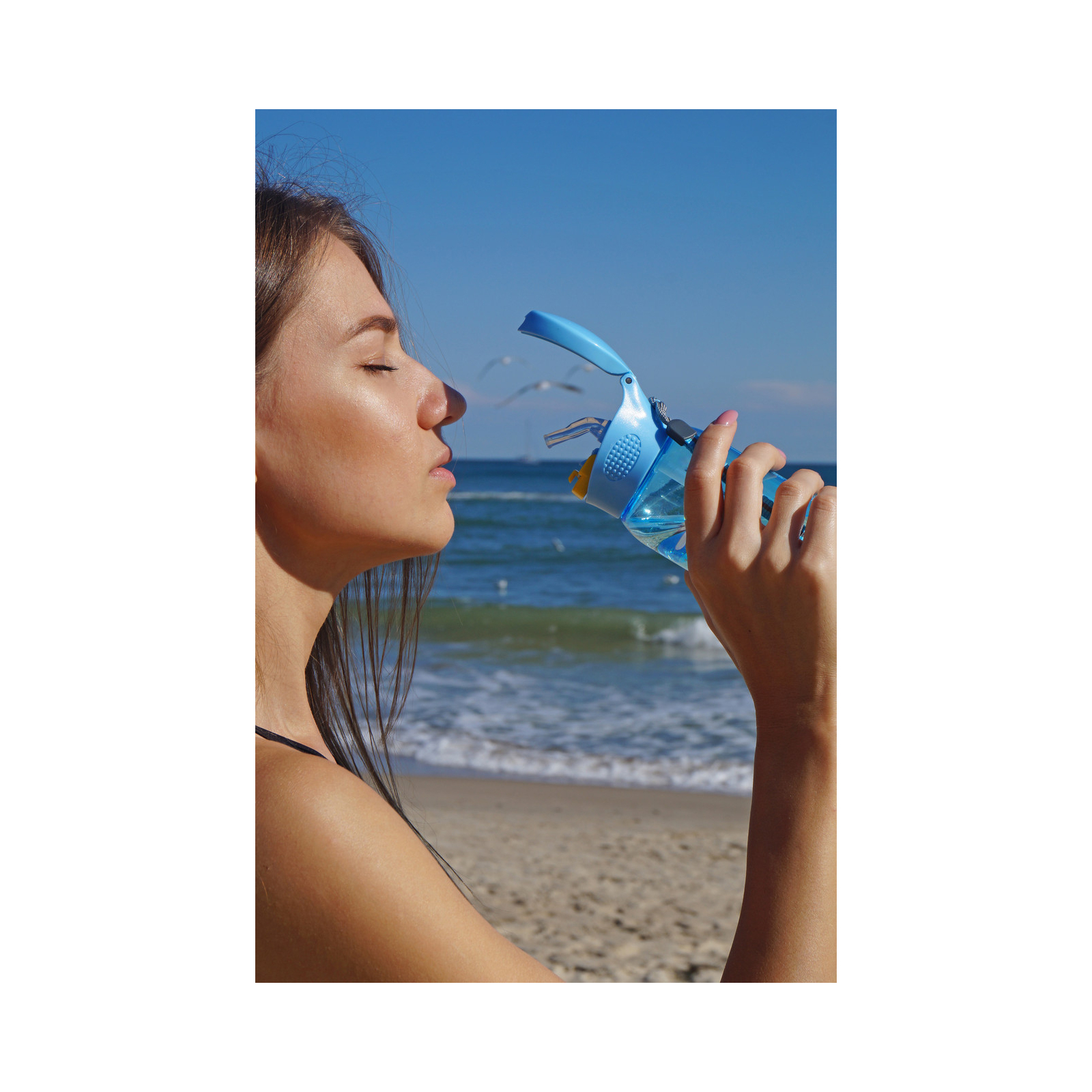 Бутылка для воды Casno 400 мл KXN-1195 Блакитна Діно з соломинкою (KXN-1195_Dino) изображение 6