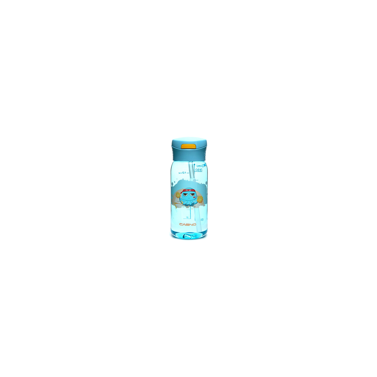 Пляшка для води Casno 400 мл KXN-1195 Синя восьминіг з соломинкою (KXN-1195_Blue)