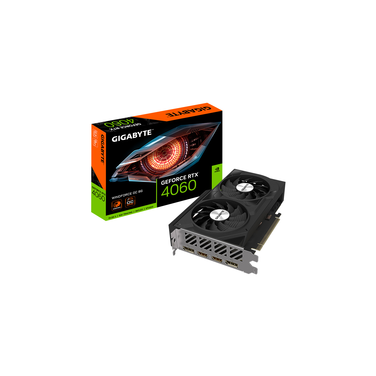 Видеокарта GIGABYTE GeForce RTX4060 8Gb WINDFORCE OC (GV-N4060WF2OC-8GD) изображение 7