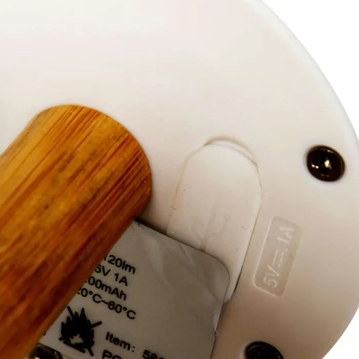 Фонарь Bo-Camp Cambridge Rechargeable 200 Lumen Bamboo/White (5818792) изображение 3