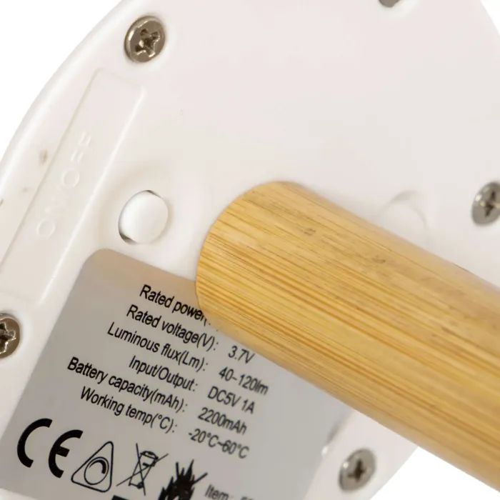 Фонарь Bo-Camp Cambridge Rechargeable 200 Lumen Bamboo/White (5818792) изображение 4