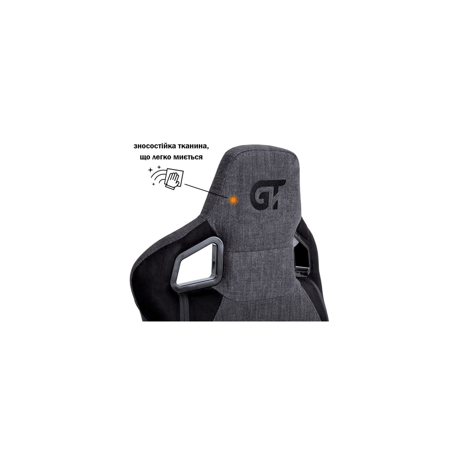 Крісло ігрове GT Racer X-8005 Dark Gray/Black Suede зображення 5