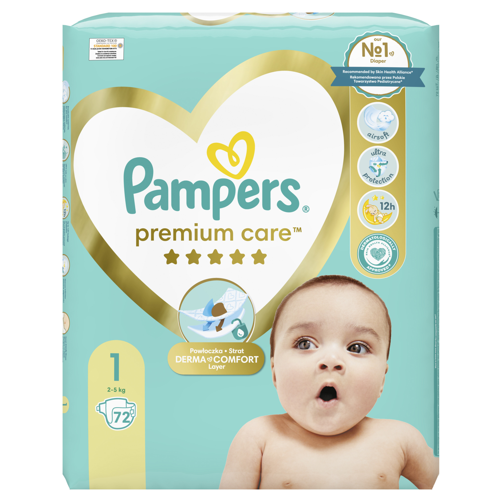 Подгузники Pampers Premium Care New Born Размер 1 (2-5 кг) 26 шт (8001841104614) изображение 2