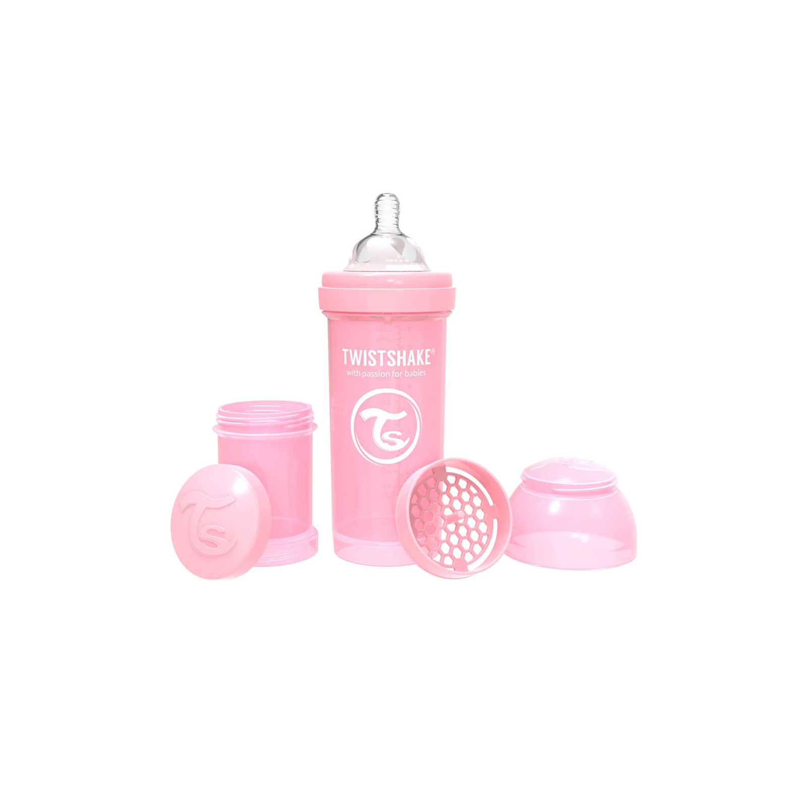 Набір для годування новонароджених Twistshake Value Pack Pink із трьох антиколікових пляшечок 260 мл (78845) зображення 4