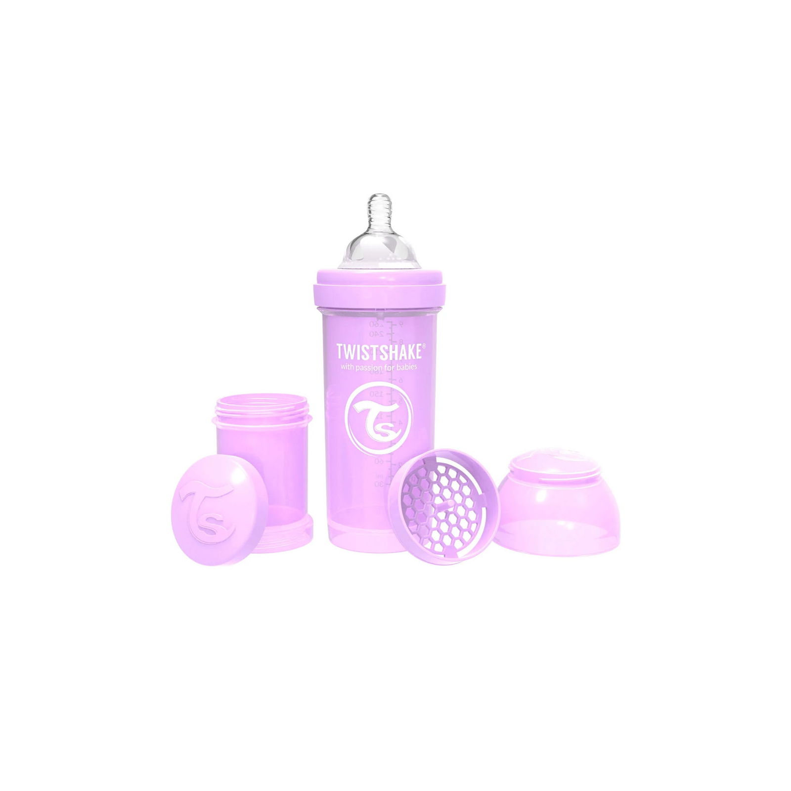 Набір для годування новонароджених Twistshake Value Pack Pink із трьох антиколікових пляшечок 260 мл (78845) зображення 5
