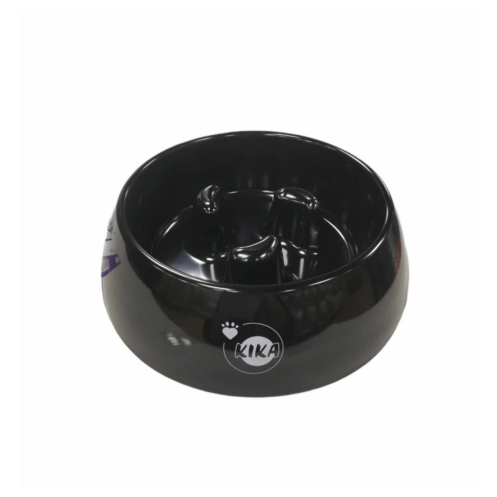 Посуд для собак KIKA Миска для повільного харчування L чорна (SDML990053BLJ)