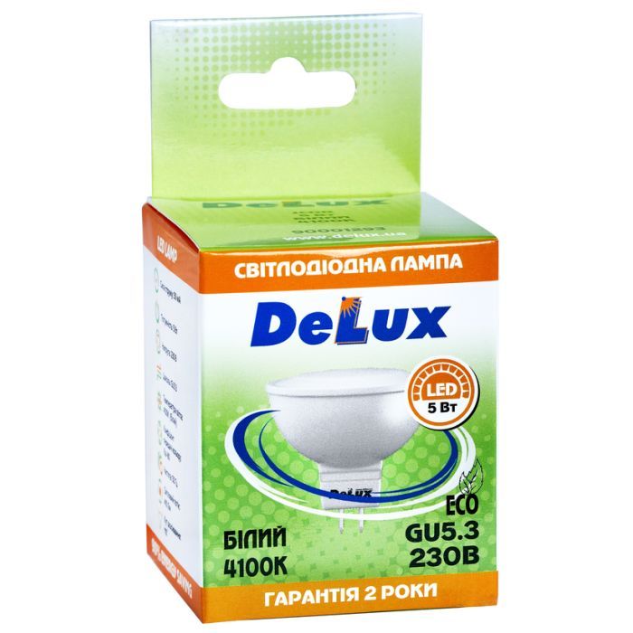 Лампочка Delux JCDR 6Вт 4100K 220В GU5.3 (90019265) изображение 2