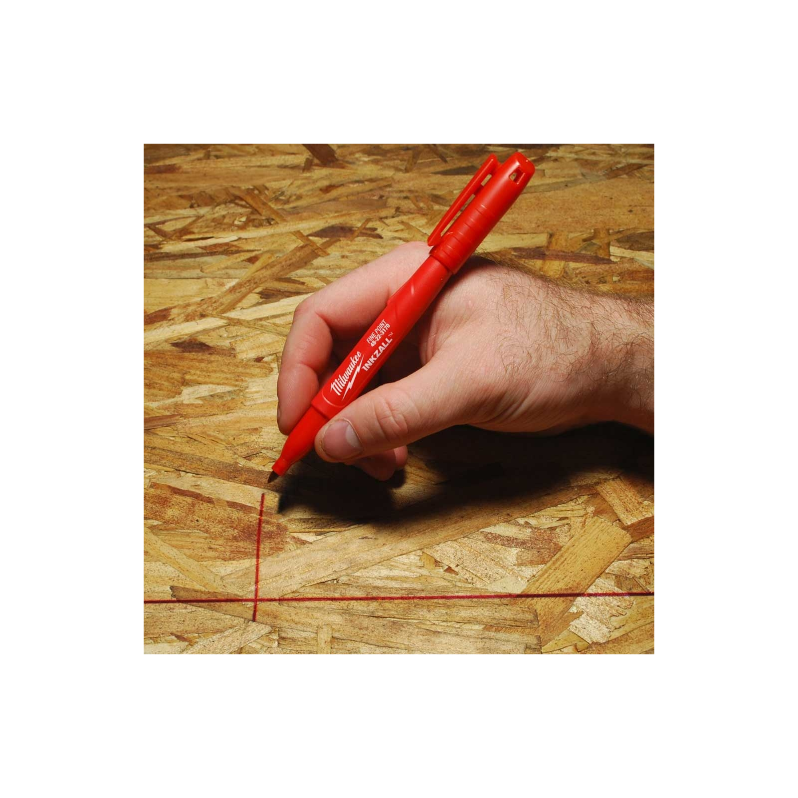 Маркер Milwaukee для стройплощадки INKZALL, тонкий, красный (48223170) изображение 4