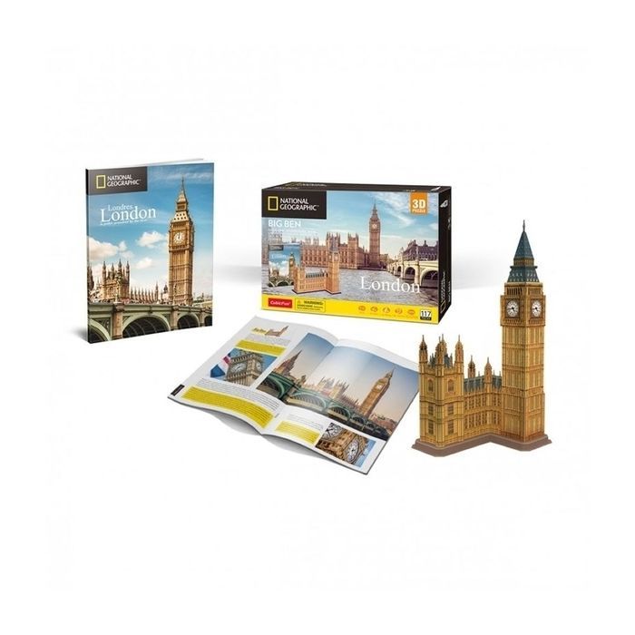 Пазл Cubic Fun Тривимірна головоломка-конструктор National Geographic Біг Бен (DS0992h) зображення 2