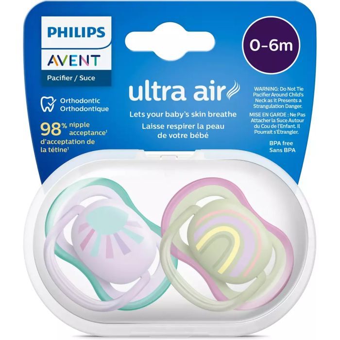 Пустушка Philips AVENT Ultra Air, 0-6 міс. 2 шт (SCF085/59) зображення 3