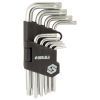 Ключ Sigma набір TORX 9шт T10-T50 CrV, короткі з отвором (4022211) зображення 2