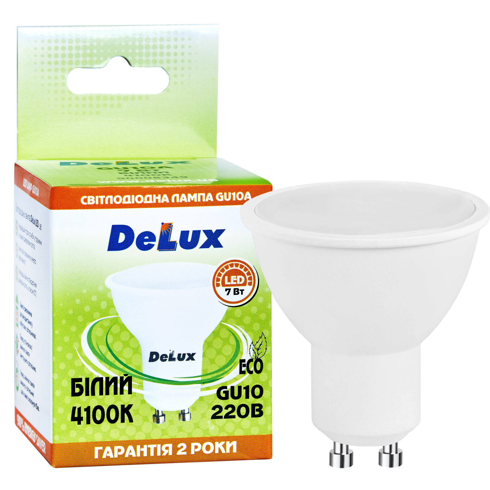 Лампочка Delux GU10A 7Вт 4100K 12В (90021253) изображение 3