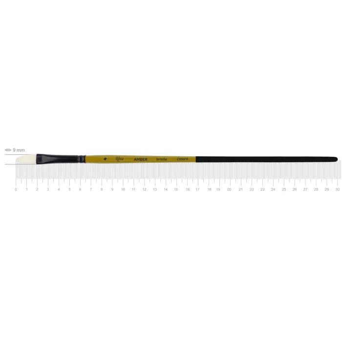 Пензлик для малювання Rosa Щетина овальна, AMBER 2306FR, №3 (4823098533450)