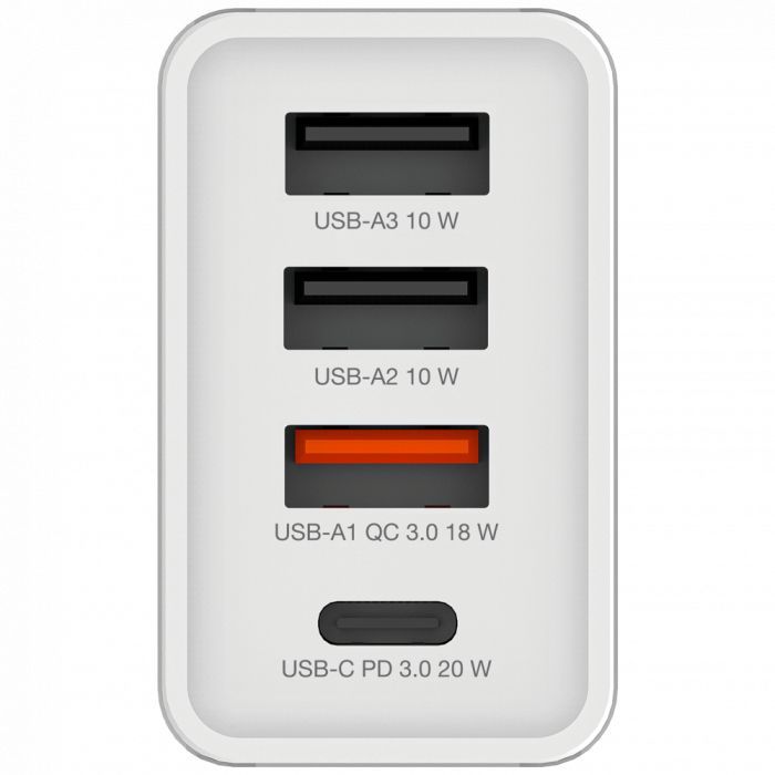 Зарядний пристрій Verbatim USB 30W PD3.0 4-ports white (49701) зображення 3
