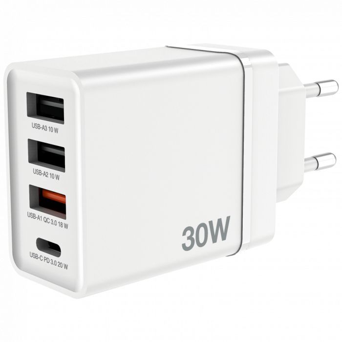 Зарядний пристрій Verbatim USB 30W PD3.0 4-ports white (49701) зображення 4