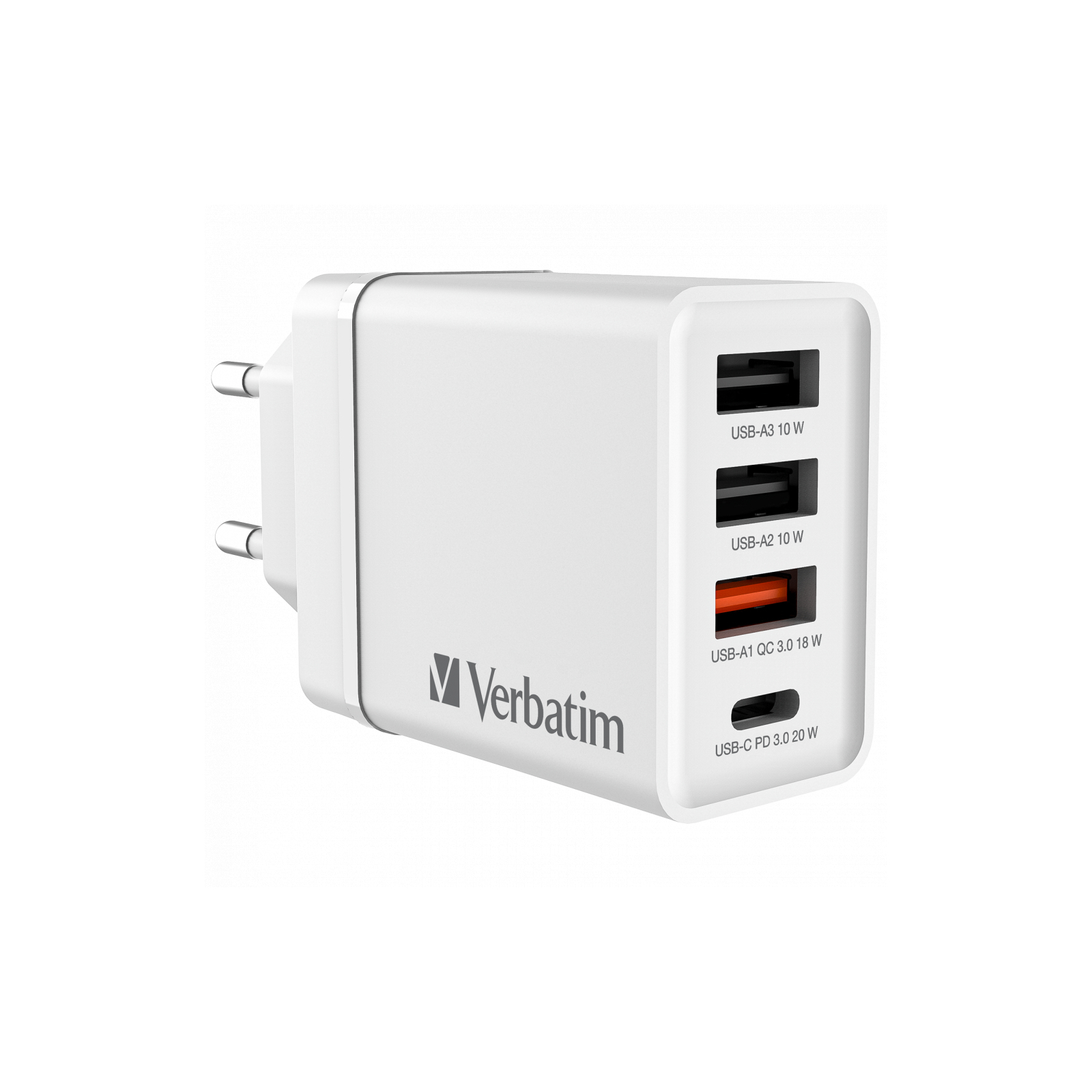 Зарядное устройство Verbatim USB 30W PD3.0 4-ports black (49700)