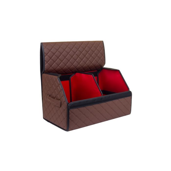 Сумка-органайзер EVAtech ECO M 30x30x50 см коричневая с коричневой нитью (EHECEMZZBR) изображение 3