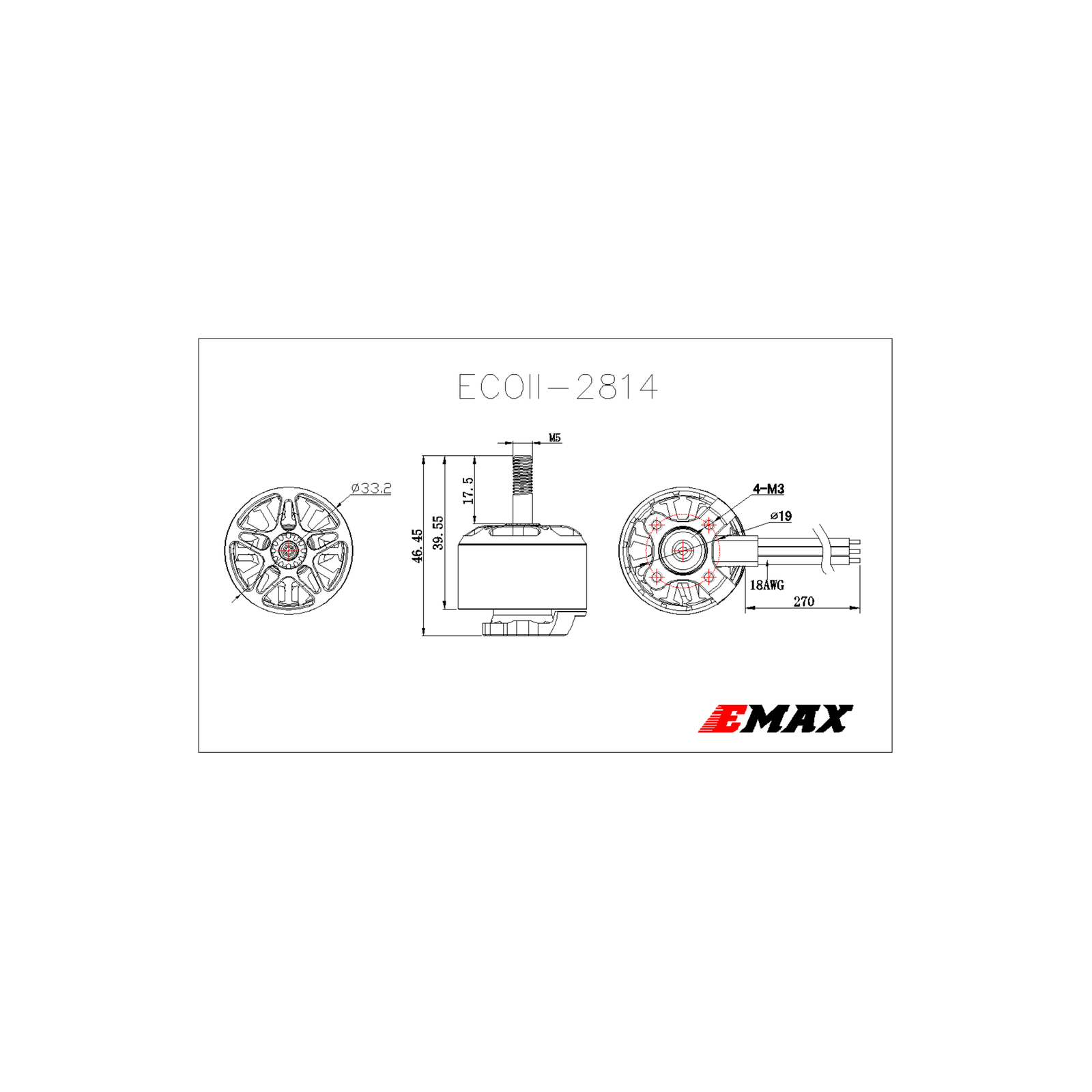 Двигун для дрона Emax ECO II 2814 730KV (0101096040) зображення 6