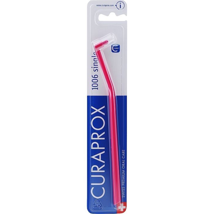 Зубна щітка Curaprox CS 1006 Single & Sulcular 6 мм Монопучкова Малинова (CS 1006-08)