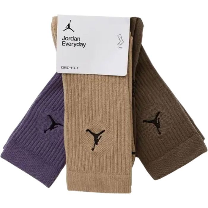 Носки Nike U ED CUSH POLY CREW 3PR 144 DX9632-905 46-50 3 пари Коричневий/Фіолетовий (196153838109) изображение 3