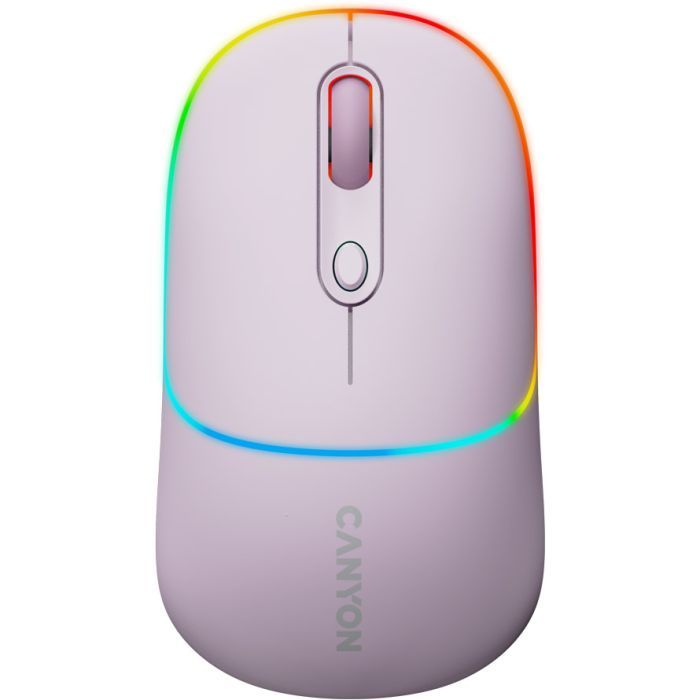 Мышка Canyon MW-22 Dual Band RGB Wireless Pearl Rose (CNS-CMSW22PR) изображение 2