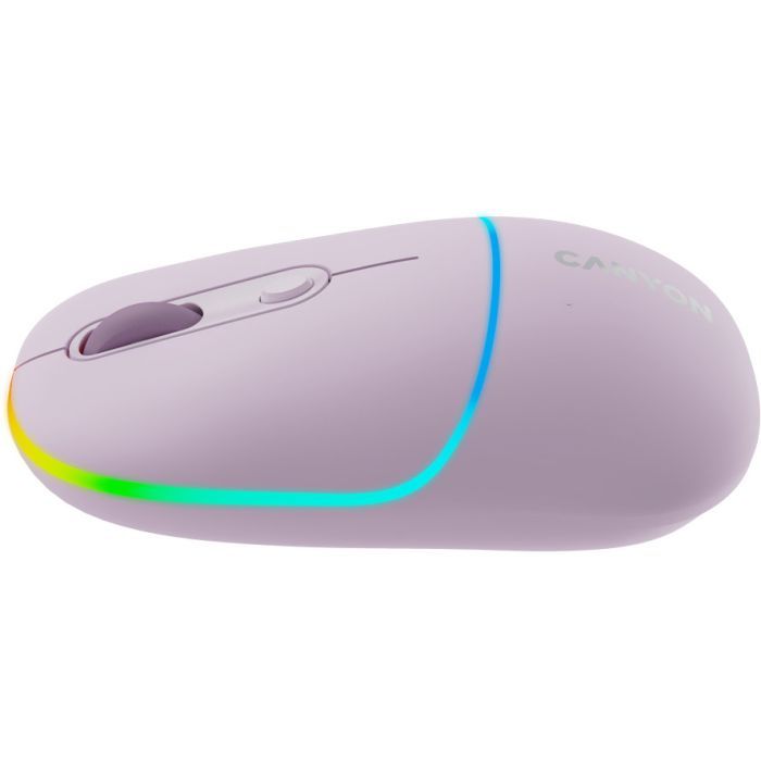 Мышка Canyon MW-22 Dual Band RGB Wireless Pearl Rose (CNS-CMSW22PR) изображение 3