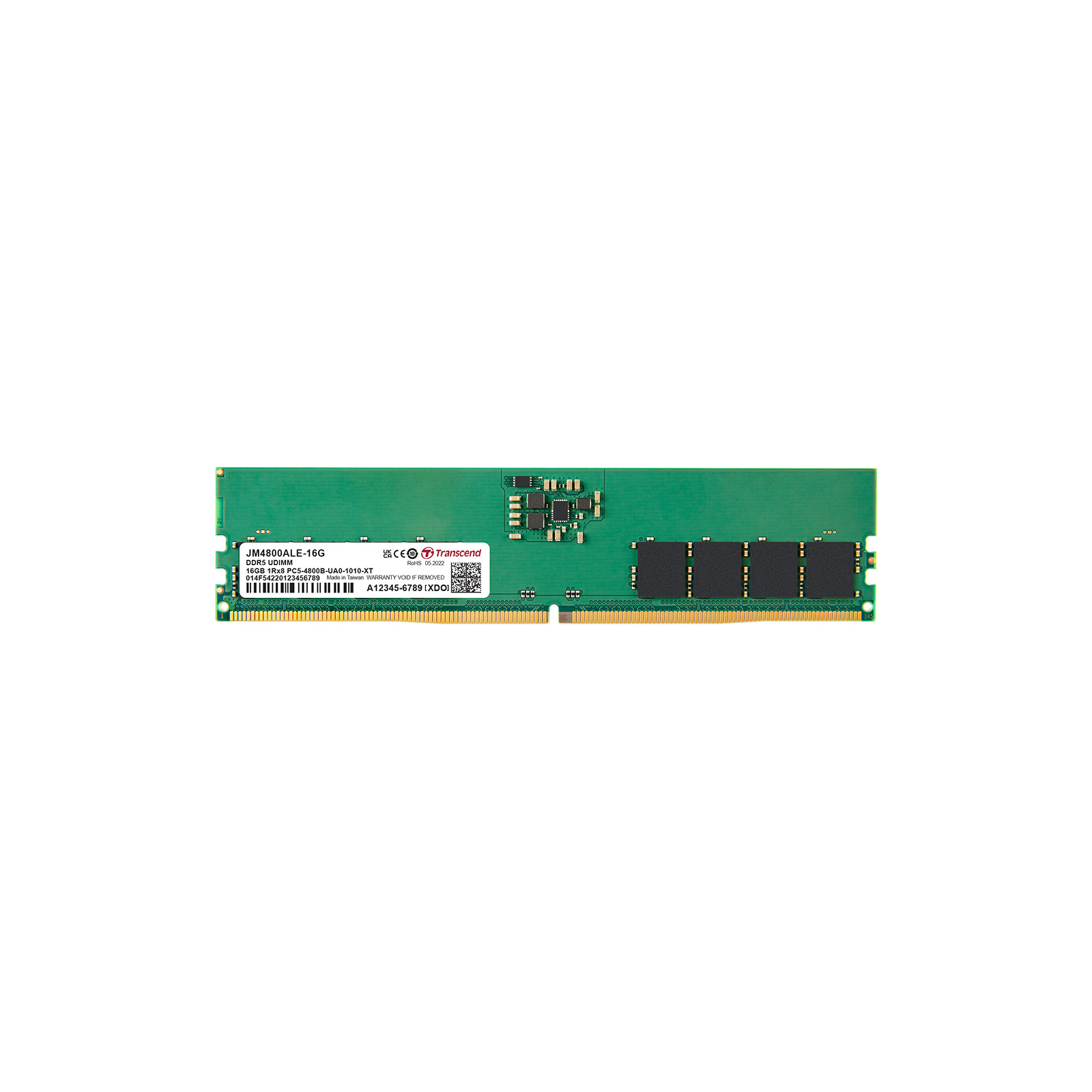 Модуль памяти для компьютера DDR5 16GB 4800 MHz Transcend (JM4800ALE-16G)