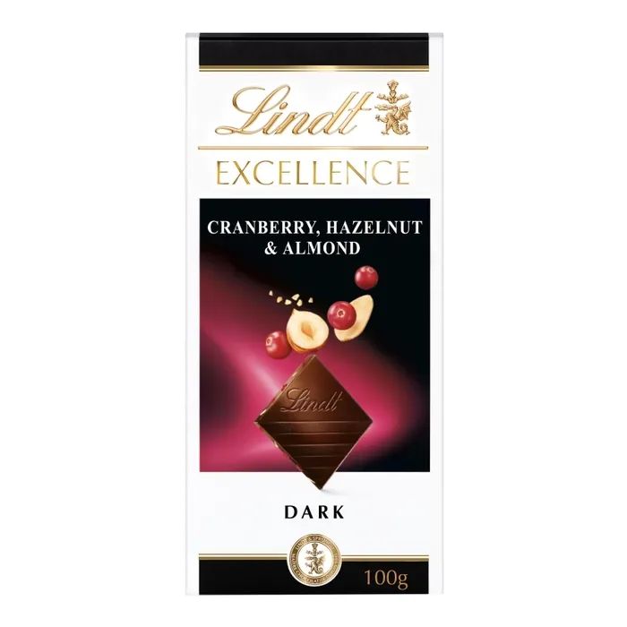 Шоколад Lindt Excellence Черный с фундуком миндалем и клюквой 100 г (3046920090018)
