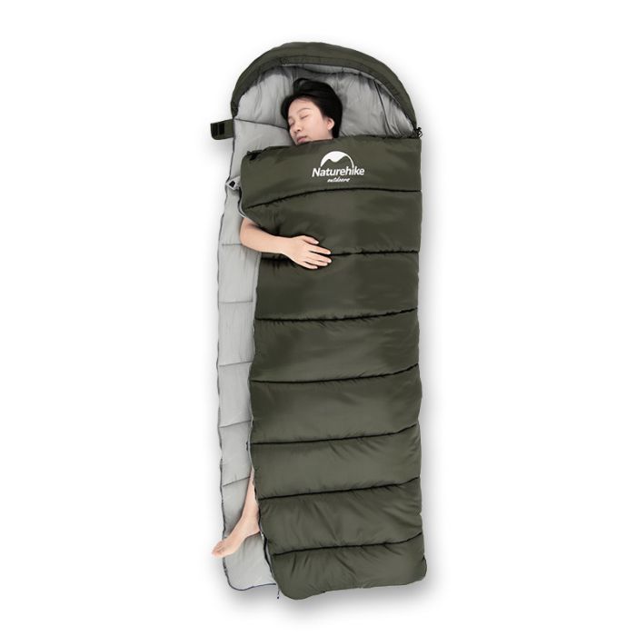 Спальный мешок Naturehike з капюшоном U250S NH20MSD07 (0°C) лівий, коричневий (6927595769294-L) изображение 4
