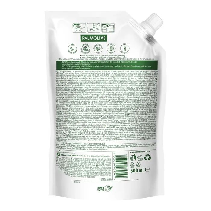 Рідке мило Palmolive Naturals Інтенсивне зволоження Молочко та оливка дой-пак 500 мл (8003520039545) зображення 2