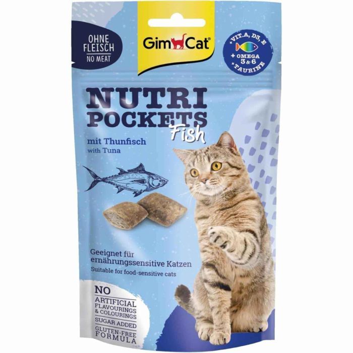 Лакомство для котов GimCat Nutri Pockets Fish Тунец 60 г (4002064419633) изображение 4