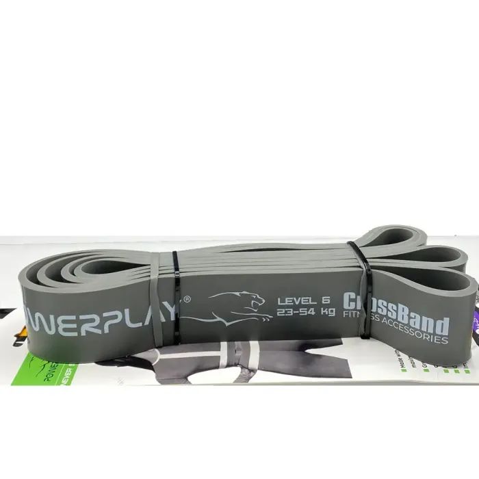 Эспандер PowerPlay -петля для фітнесу і кроссфіту Сіра (PP_4115_Grey_(23-54 kg)) изображение 3