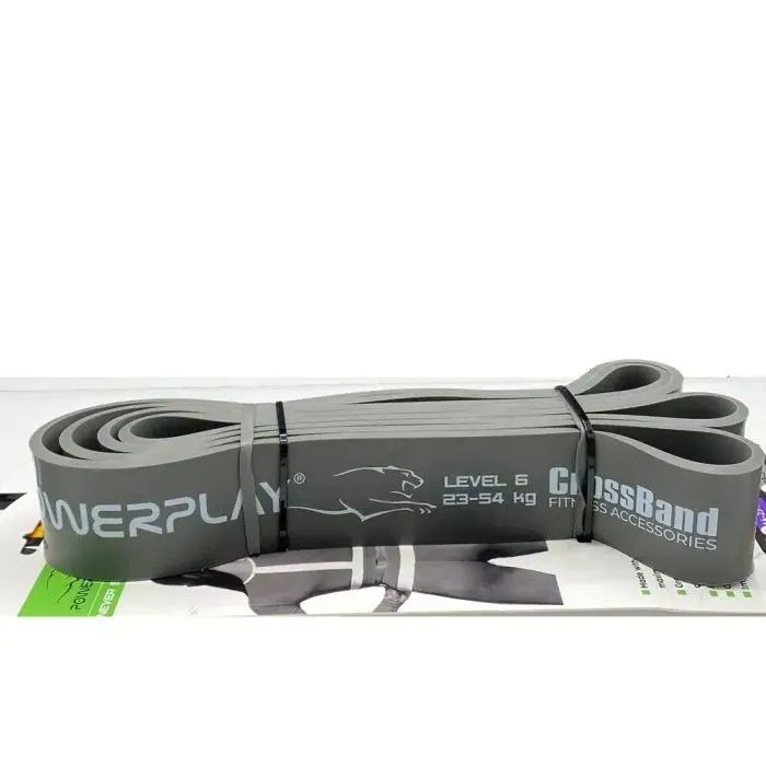 Еспандер PowerPlay -петля для фітнесу і кроссфіту Сіра (PP_4115_Grey_(23-54 kg)) зображення 3