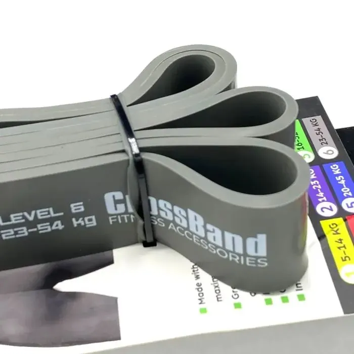 Еспандер PowerPlay -петля для фітнесу і кроссфіту Сіра (PP_4115_Grey_(23-54 kg)) зображення 4