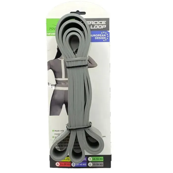 Еспандер PowerPlay -петля для фітнесу і кроссфіту Сіра (PP_4115_Grey_(23-54 kg)) зображення 5