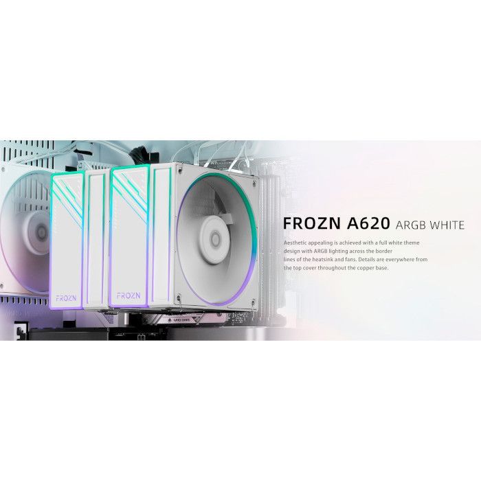 Кулер до процесора ID-Cooling Frozn A620 ARGB White (FROZN A620 ARGB White) зображення 7